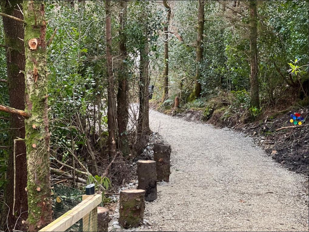 our own trail pathway for guests to enjoy views