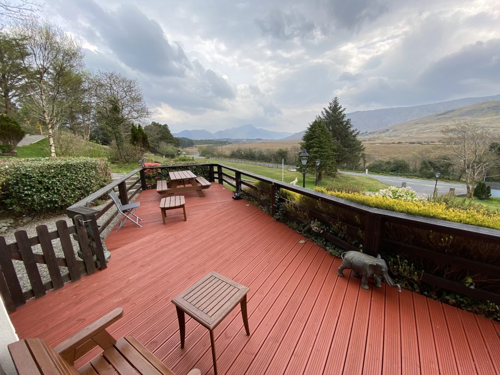 Decking area for ground floor guests